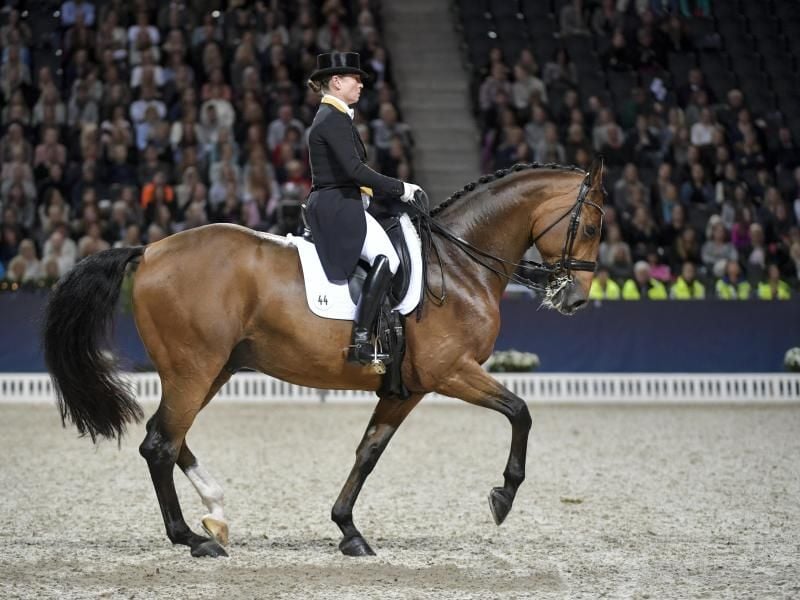 Dressurreiterin Isabell Werth auf ihrem Pferd Emilio. Foto: Jessica Gow