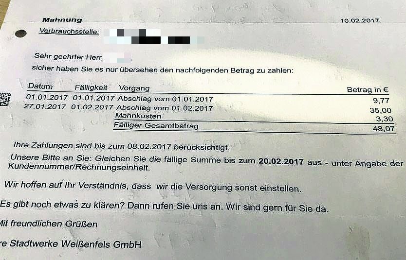 Das Mahnschreiben an Ulrich Jende