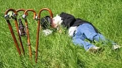 Illustration zum Vatertag, aufgenommen am Donnerstag (20.05.2004) im Rotehornpark in Magdeburg. Jedes Jahr pilgern am Himelfahrtstag die Männer zu Hunderten in den Park und feiern ausgelassen. (Foto: dpa)