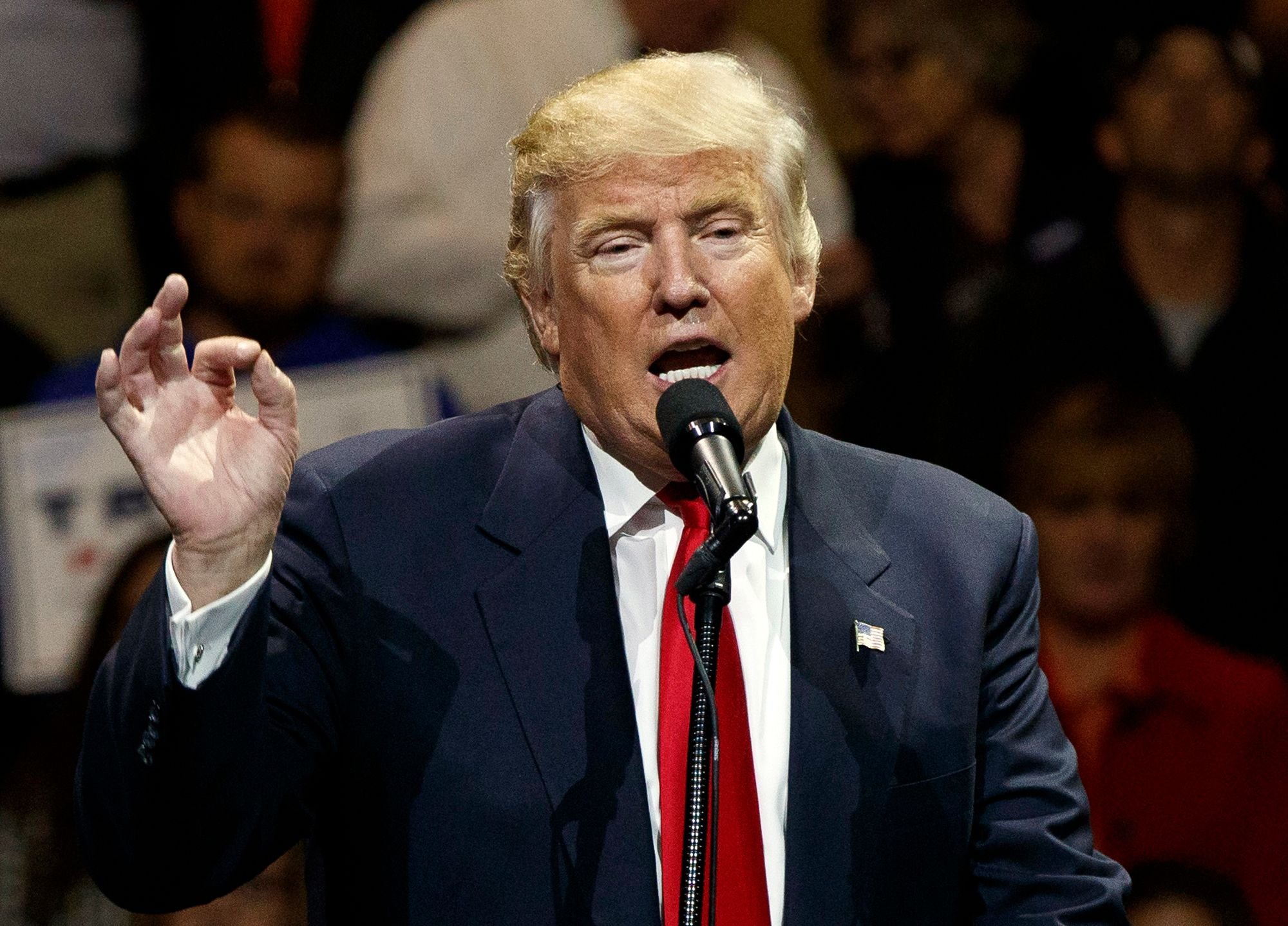 Der künftige US-Präsident Donald Trump bei einer Rede in Cincinnati.