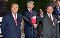 Gerhard Schröder und Frankreichs Staatspräsident