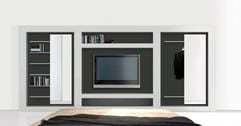 Preisgekröntes Regal - «Inside» von MDF integriert den Flachbildschirm vergleichsweise unauffällig. (Foto: dpa)
