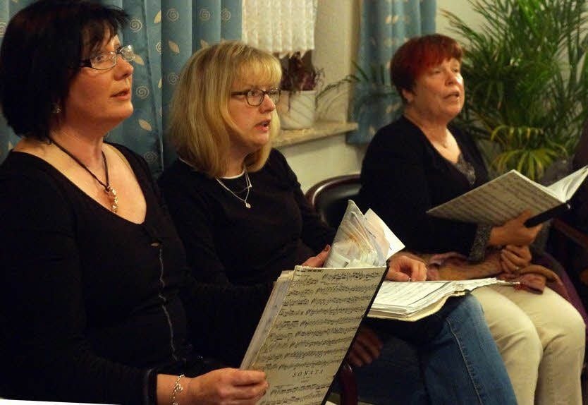 Konzentration beim Singen.