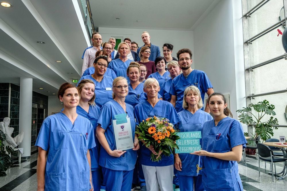 Das Pflegeteam des Coswiger Herzzentrums wurde bestes Pflegeteam im Land und errang Platz drei bundesweit.