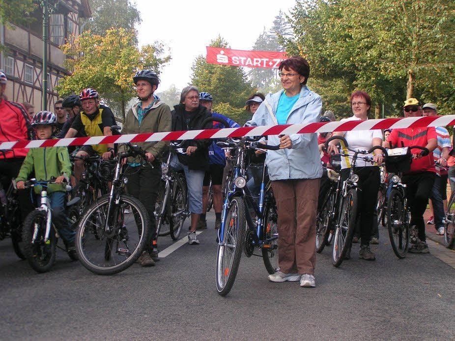 Warten auf den Start.