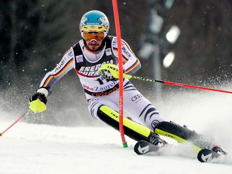 Felix Neureuther startet in Adelboden nur im Slalom. Foto: Giovanni Auletta/AP
