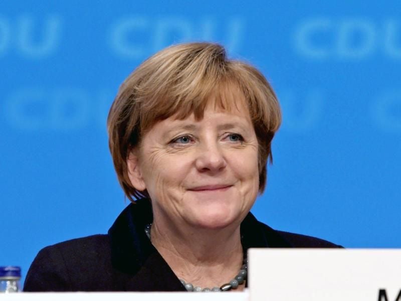 Angela Merkel im Dezember 2015 beim Parteitag der CDU in Karlsruhe. Foto: MDR/Broadview TV/Jörg Junge