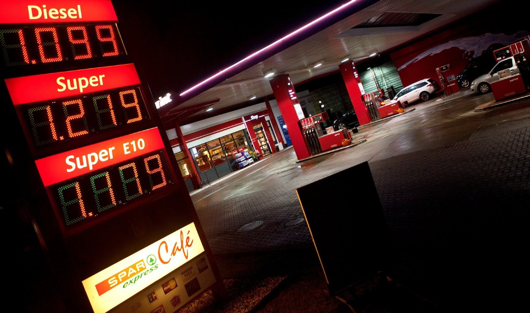 Eine Tankstelle