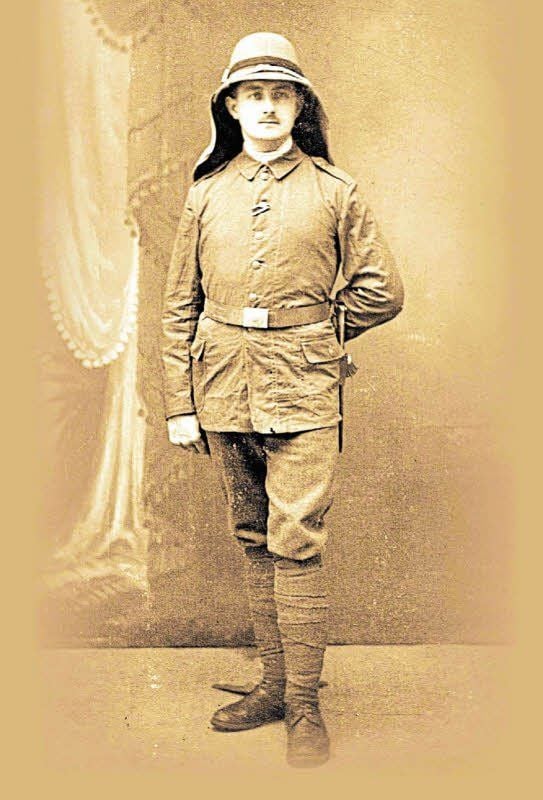 Otto Meißner in Tropenuniform: Der Mann aus Elstertrebnitz durchlitt als Soldat den Ersten Weltkrieg.