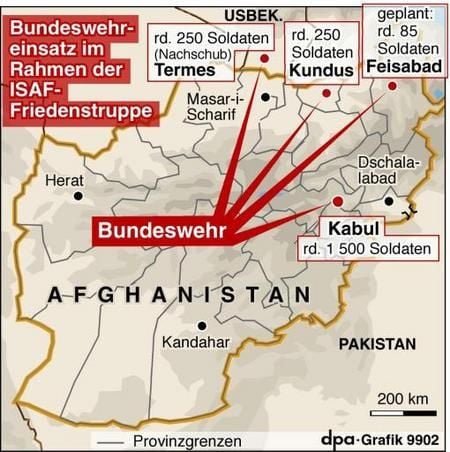 Bundeswehreinsatz in Afghanistan (Grafik: dpa)