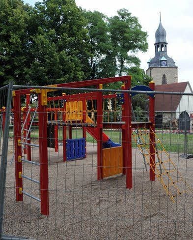 Hier entsteht der neue Spielplatz.