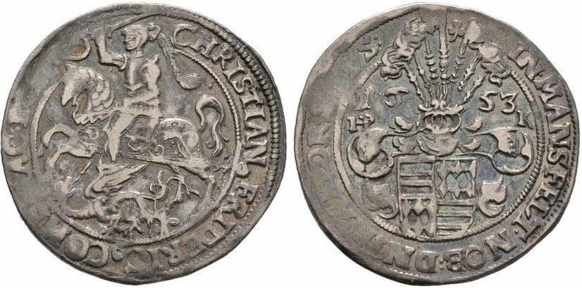 Der Vierteltaler von 1653, Eisleben-Tornau: Schätzwert 150 Euro.