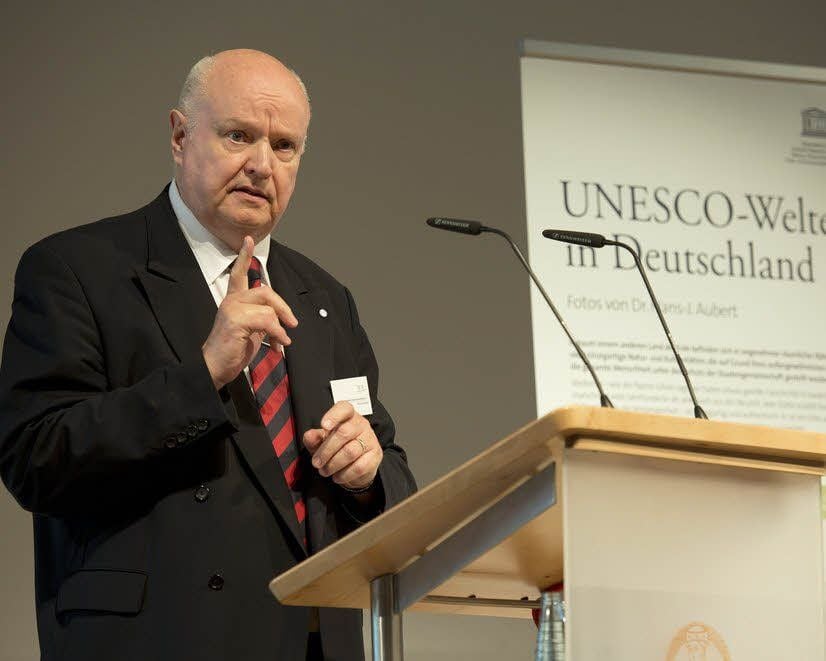 Horst Wadehn, Vorsitzender der Unesco Welterbestätten Deutschlands, bei seiner Ansprache.
