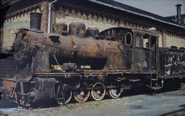 In diesem Zustand kam die Lok 1996 in Benndorf an.