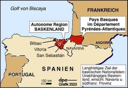 Das Baskenland (Grafik: dpa)