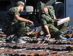 Griechische Soldaten in Mazedonien