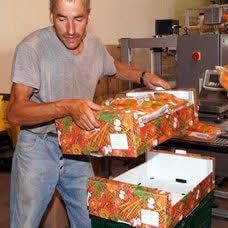 Möhren werden verpackt.