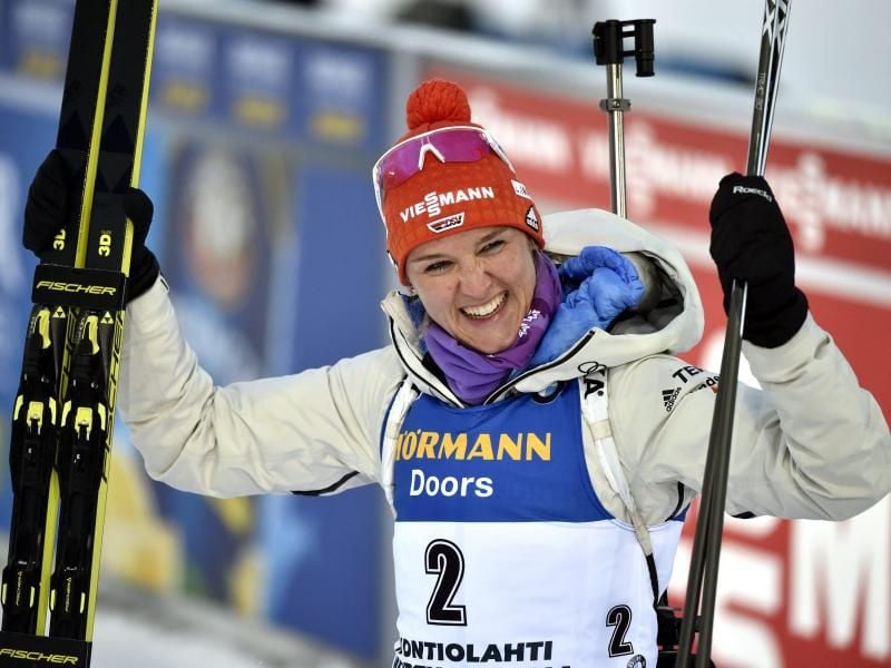 Denise Herrmann hofft auf eine erfolgreiche Biathlon-Saison. Foto: Jussi Nukari/Lehtikuva/dpa