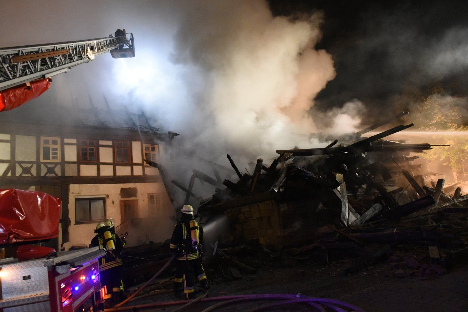 Die Ursache des Brandes in Gudensberg ist noch unklar.