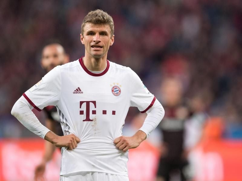 Thomas Müller kritisiert die mangelnde Chancenverwertung im Spiel gegen Leverkusen. Foto: Marius Becker