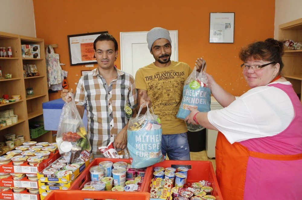 In Eisleben werden Flüchtlinge von der Tafel versorgt.