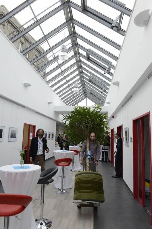 Frisches Grün für die Inlingua-Sprachschule im Kaufhaus.