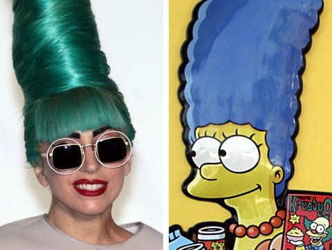 Die Bildkombo zeigt (l-r) US-Sängerin Lady Gaga und Marge Simpson (FOTO: DPA)