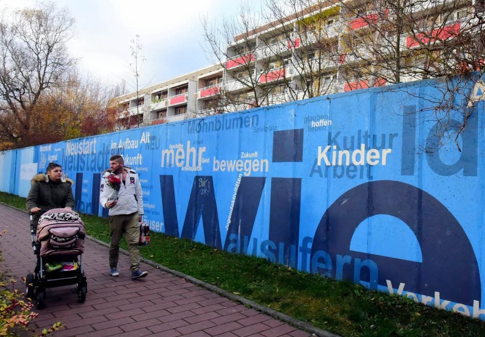 Neustart für die Neustadt? Das wünschte diese Malerei dem Viertel schon 2008. Integration war damals noch kein Schlagwort.