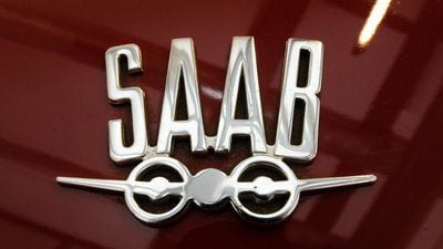 Das Saab-Logo auf einem Saab 96 (Baujahr 1966). (FOTO: DPA)
