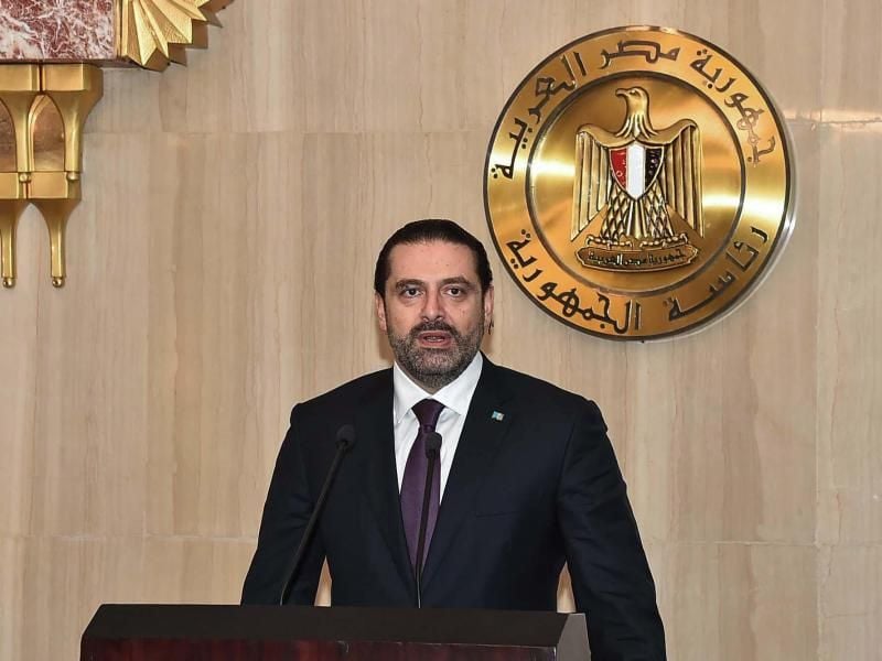 Libanons Ministerpräsident Saad Hariri in Kairo. Foto: Ägyptisches Präsidentenbüro/dpa