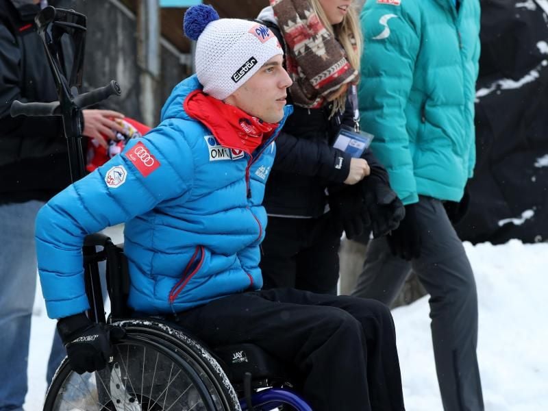 Will zum zweiten Mal nach seinem Unfall 2016 an die Schanze nach Bad Mitterndorf zurückkehren: Lukas Müller. Foto: Daniel Karmann/dpa