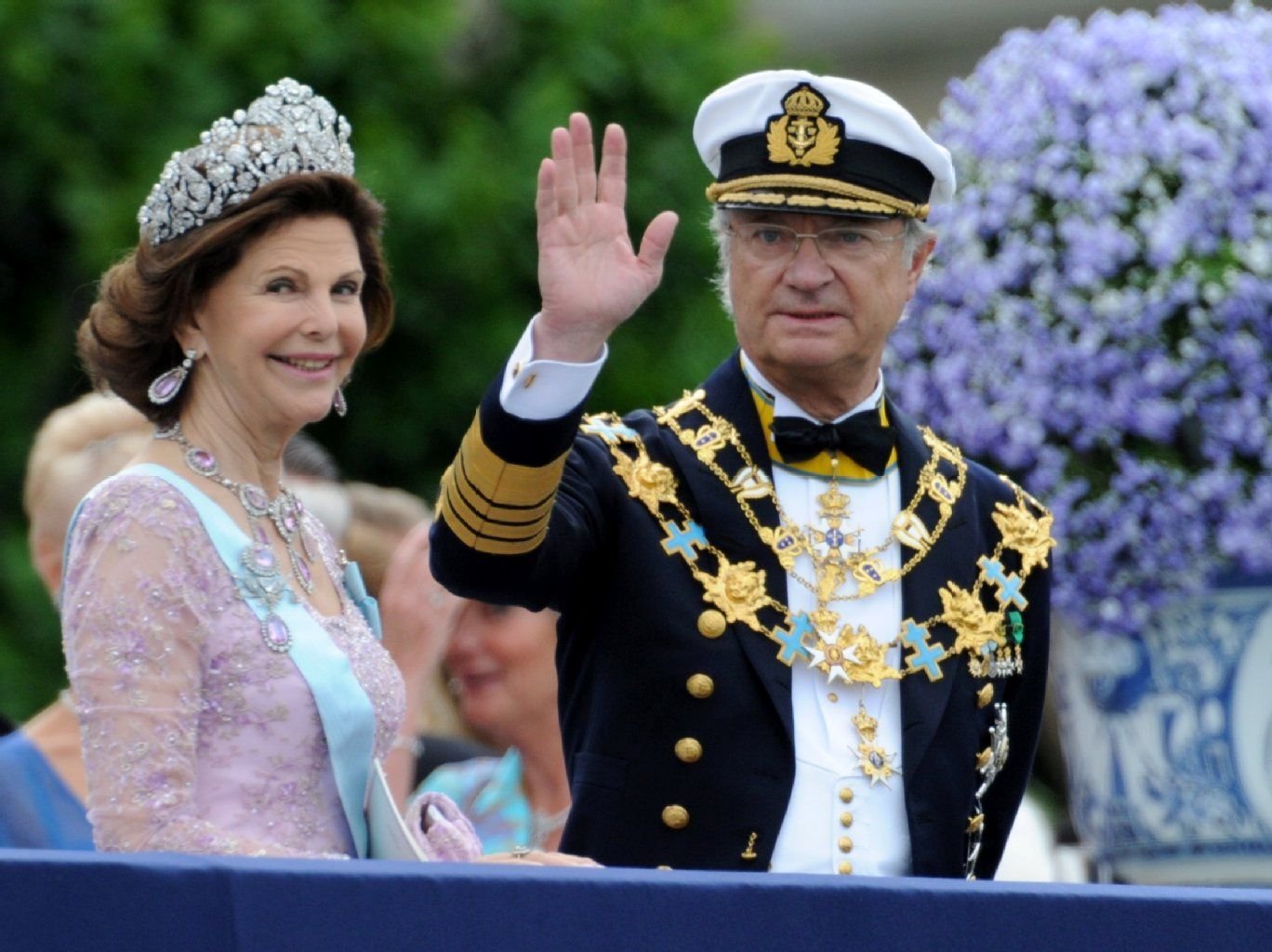 Schwedens König Carl XVI. Gustaf und Königin Silvia