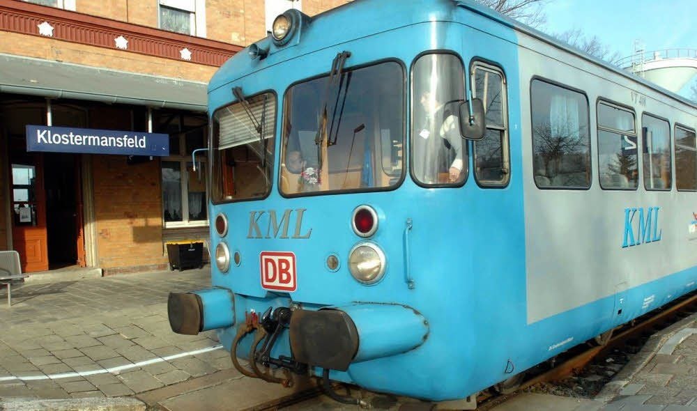 Die „Wipperliese“ pendelt zwischen dem Bahnhof in Klostermansfeld und Wippra.