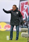 Trainer Ralf Rangnick (RB Leipzig) in Rage.
