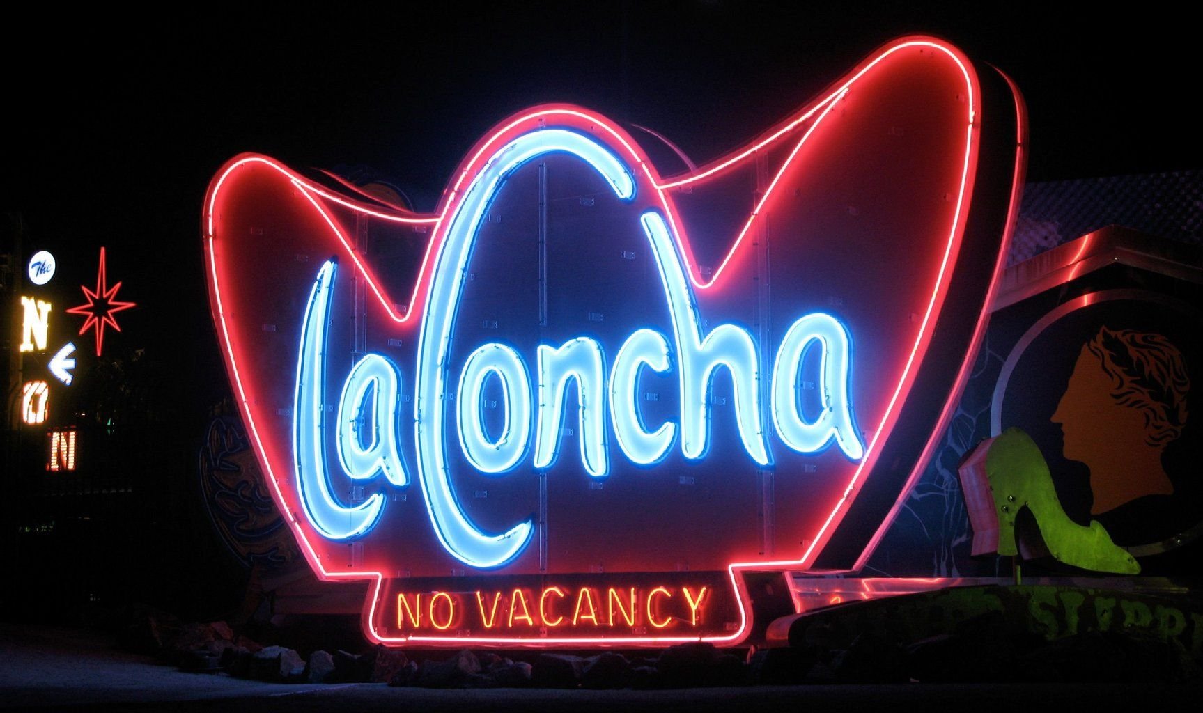 Das 1960er-Logo des alten Motels „La Concha“ strahlt wie früher.
