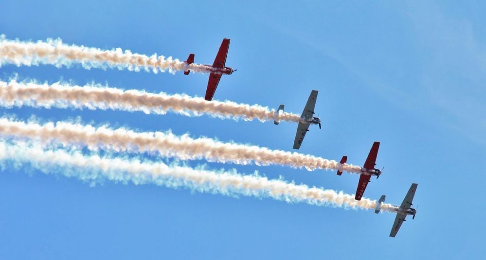 Flugshow beim Flugtag in Köthen.