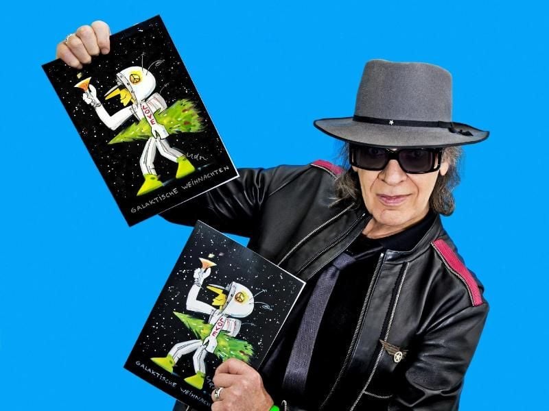 Seit vielen Jahren schon gestaltet Udo Lindenberg die Unicef-Weihnachtskarte. Foto: Tine Acke/Unicef