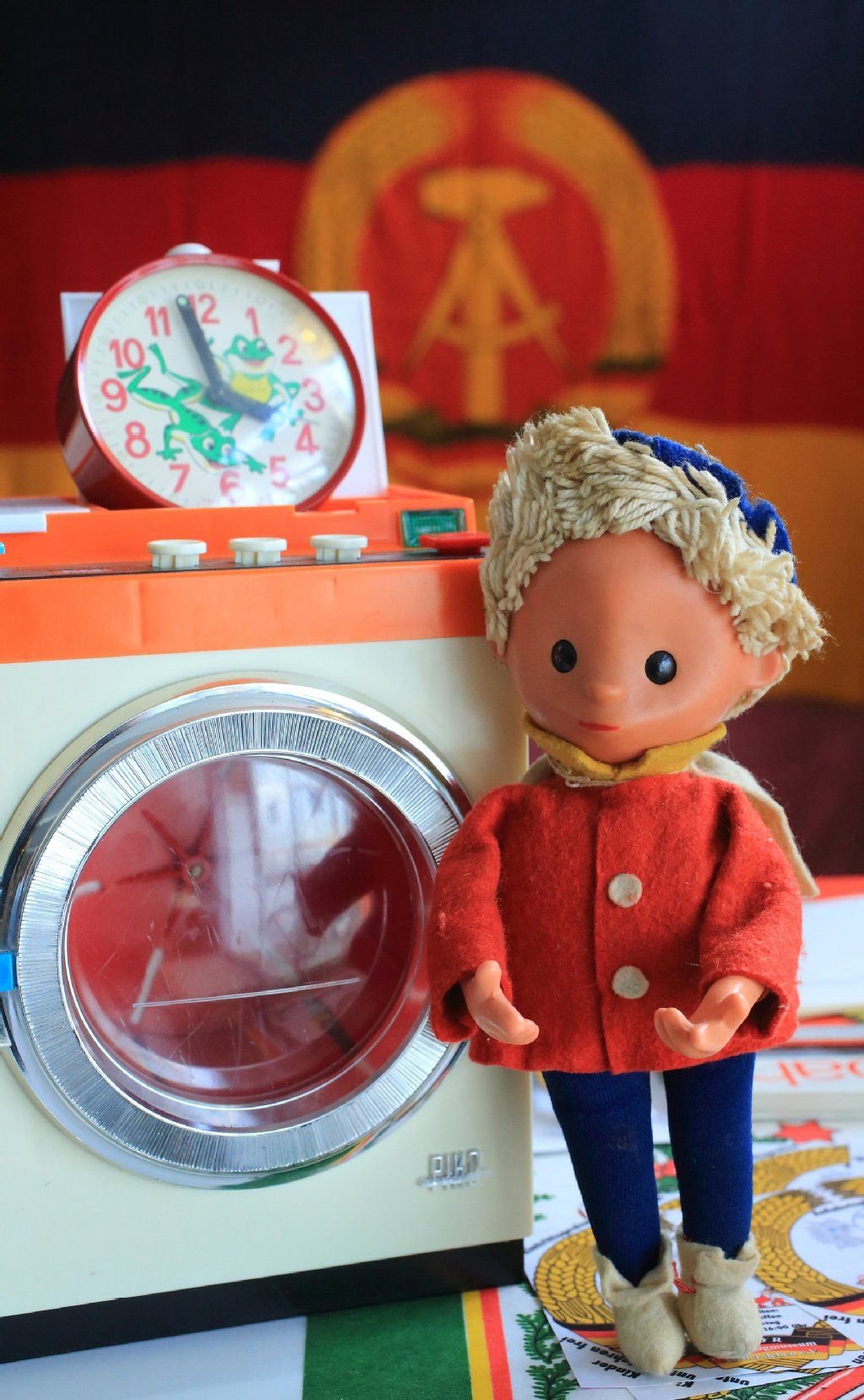 Eine Sandmann-Figur im DDR-Spielzeugmuseum in Aschersleben