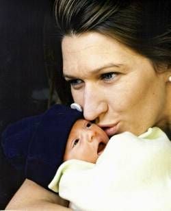 Steffi Graf mit Jaden Gil (Foto: dpa)