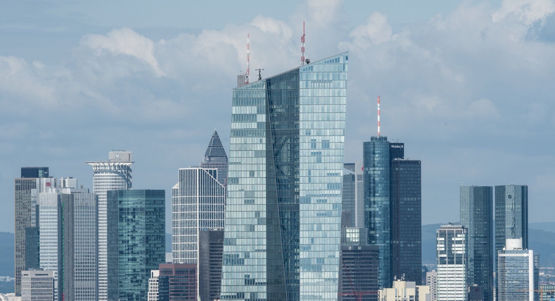 Die Bankenskyline von Frankfurt.