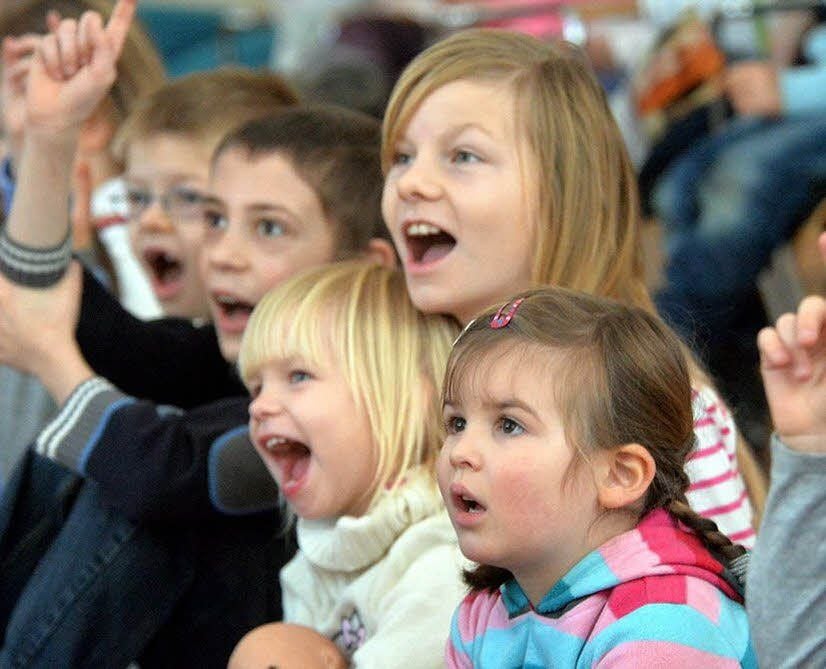 Die Kinder sind begeistert.
