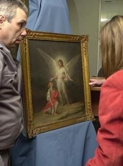 «Tobías y el ángel» (Tobias und der Engel) ist eines der bislang unbekannte Ölgemälde des Malers Francisco de Goya y Lucientes, die in Madrid aufgetaucht sind. (Foto: dpa)