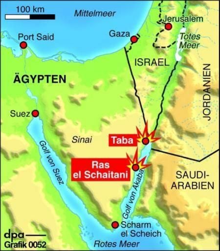 Karte zu den Anschlägen in Ägypten (Grafik: dpa)