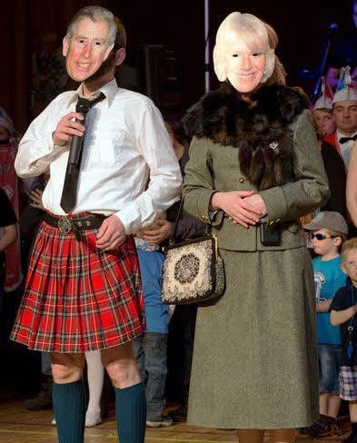 Charles und Camilla - Matthias Richter und Annett Berger - zogen als englisches Prinzenpaar ein.
