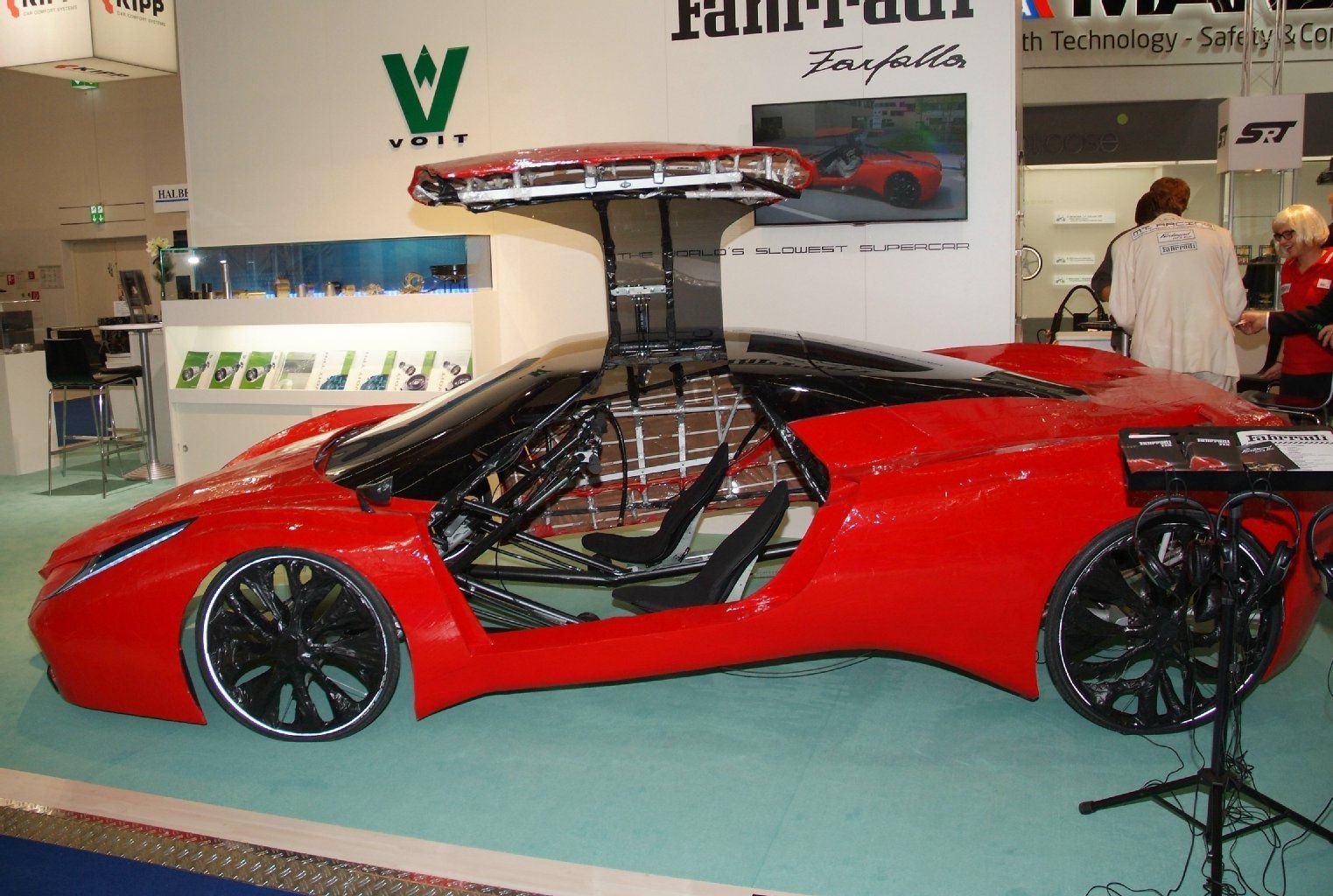 Der Blick ins Innere des Fahrradi Farfalla zeigt: In diesem Boliden sind Muskelkraft und Fahrrad-Technik am Werk.