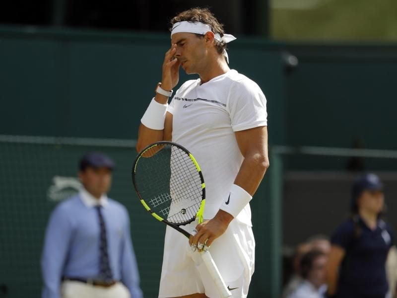 Rafael Nadal verlor gegen den Luxemburger Gilles Muller. Foto: Alastair Grant