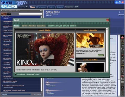 Das auf DVD herausgegebene Filmlexikon 2011 bietet eine Fülle an Informationen. (FOTO: DAPD)