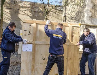 In die Kiste: Kunsttransporte sind eine aufwendige Angelegenheit.