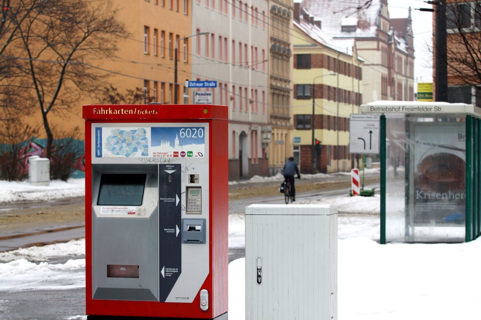 Auch in Halle stellt die Havag die Fahrkartenautomaten über Silvester vorsorglich ab.