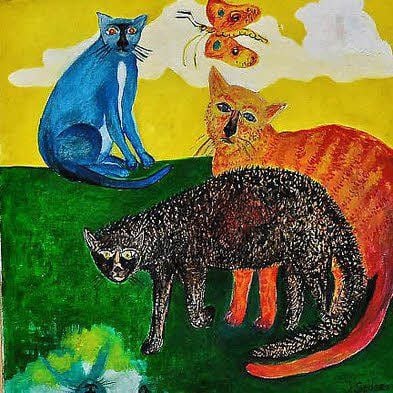 Katzen faszinieren den Zerbster Künstler.